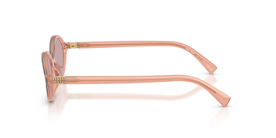 Occhiali da sole miu miu mu 04zs 20i60v rosa oval femenino taglia 50mm - Vista dettagliata