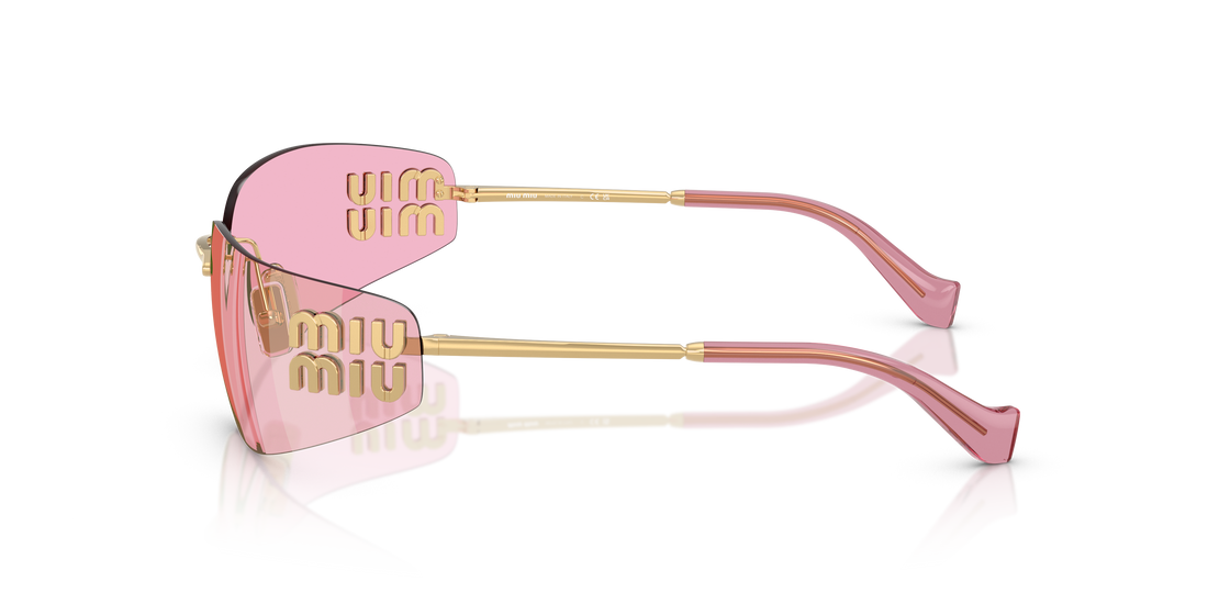Sunglasses miu miu mu a51s 5ak90y dorado rectangular femenino size 75mm - Detailed view