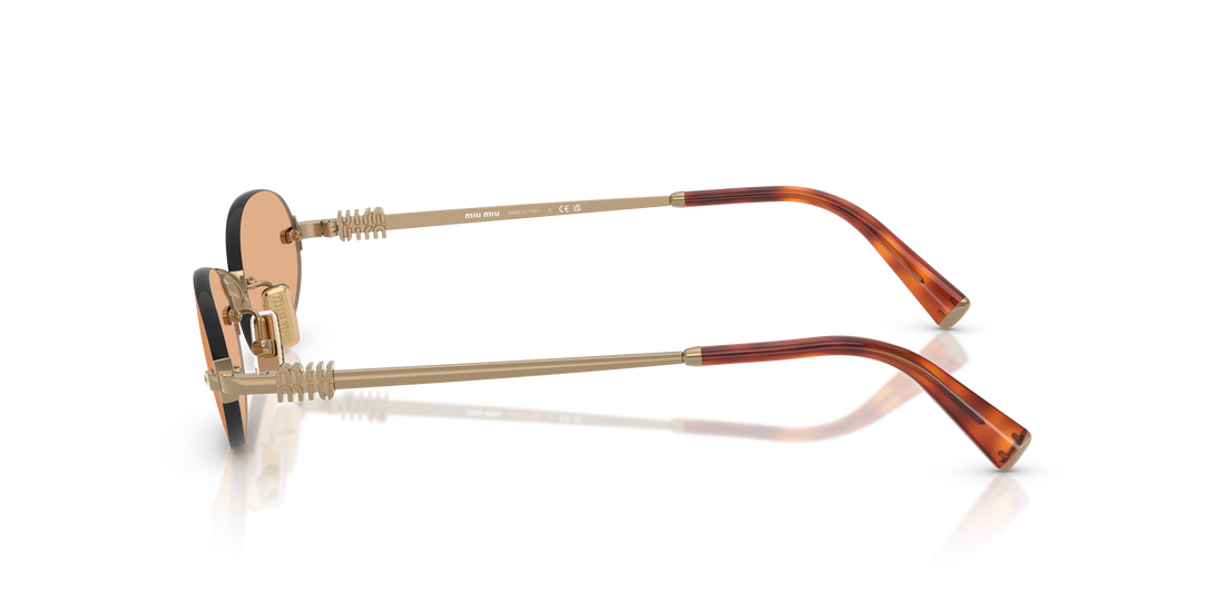 Occhiali da sole miu miu mu a54s 7oe90x marron oval femenino taglia 51mm - Vista dettagliata