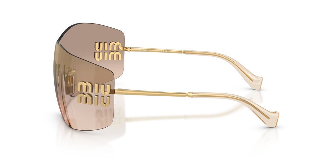 Lunettes de soleil miu miu mu b53s 5ak20p dorado rectangular femenino taille 44mm - Vue détaillée