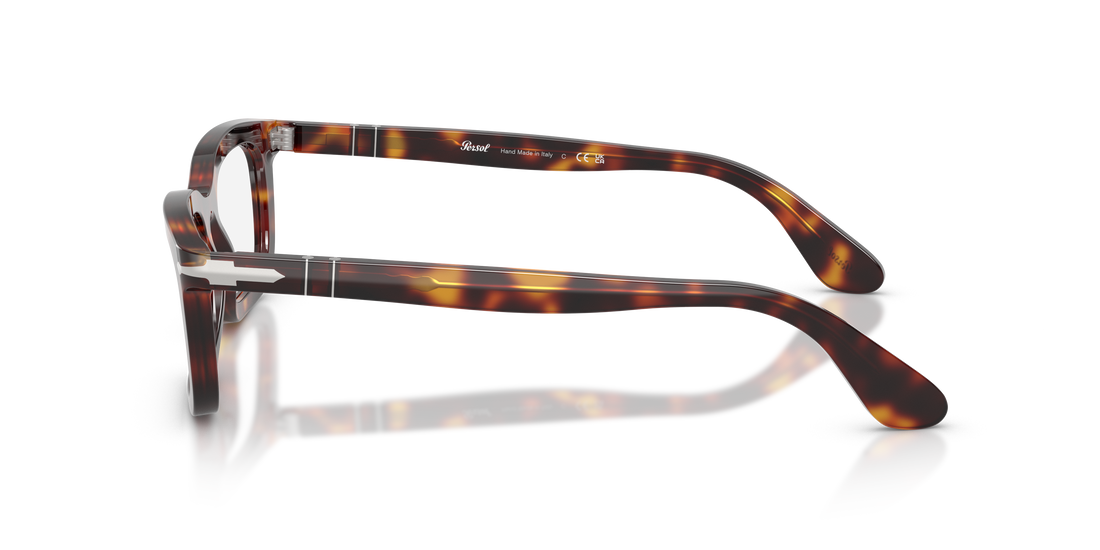 Occhiali da vista persol po3397v 24 havana rectangular unisex taglia 51mm - Vista dettagliata