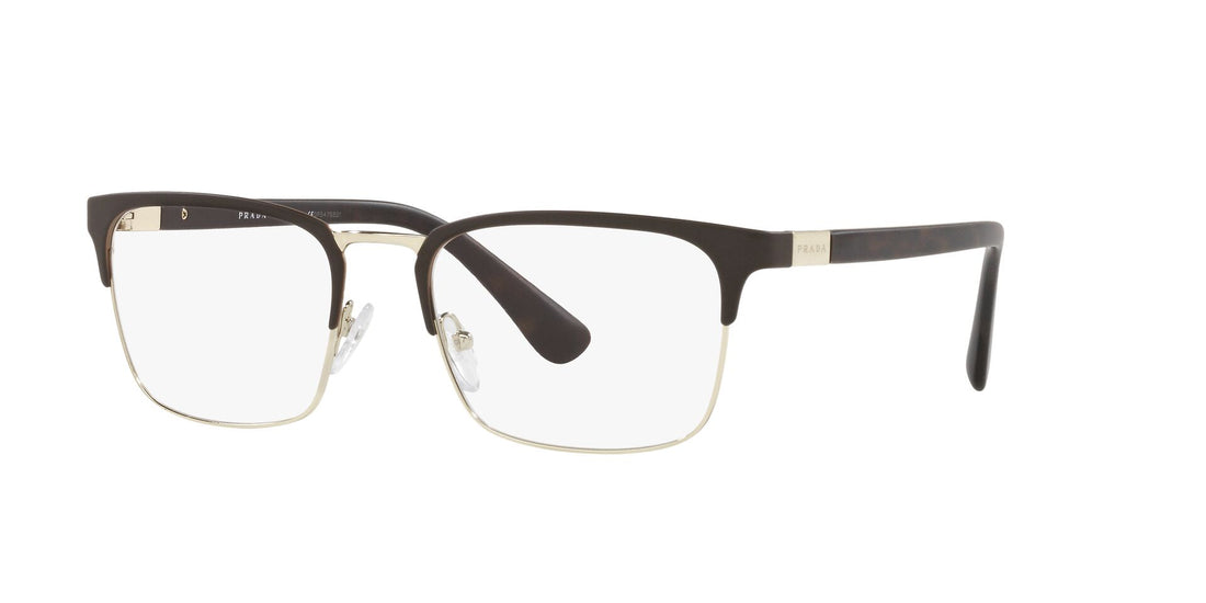 Brillen prada pr 54tv heritage 01u1o1 dorado rectangular masculino größe 55mm - Hauptansicht