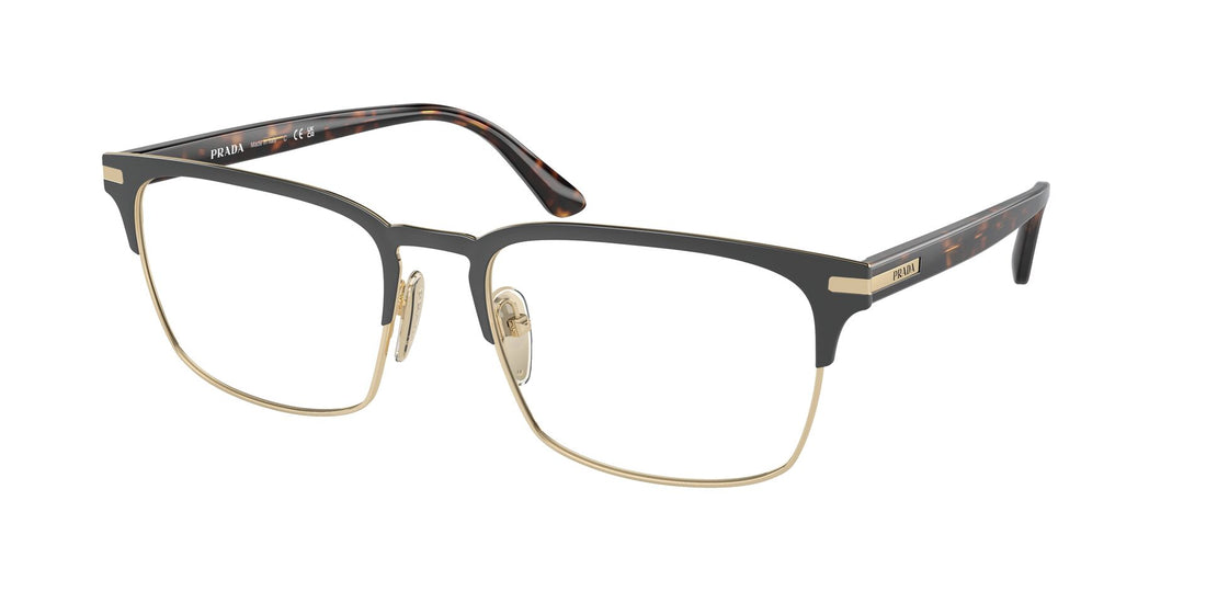 Brillen prada pr 58zv 01u1o1 dorado rectangular masculino größe 57mm - Hauptansicht