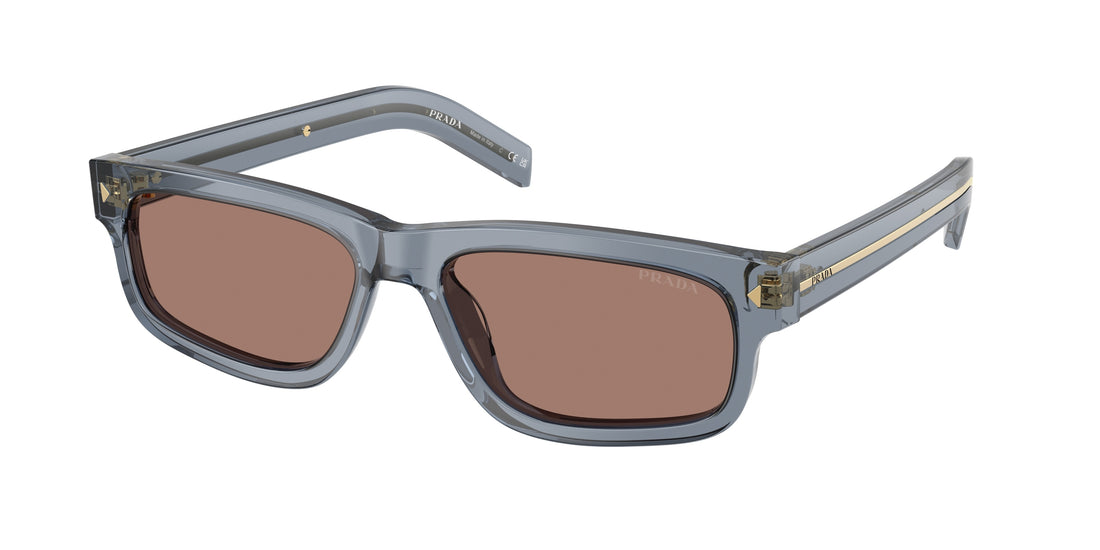 Sunglasses prada pr b11s 17t05d azul rectangular masculino size 55mm - Main view