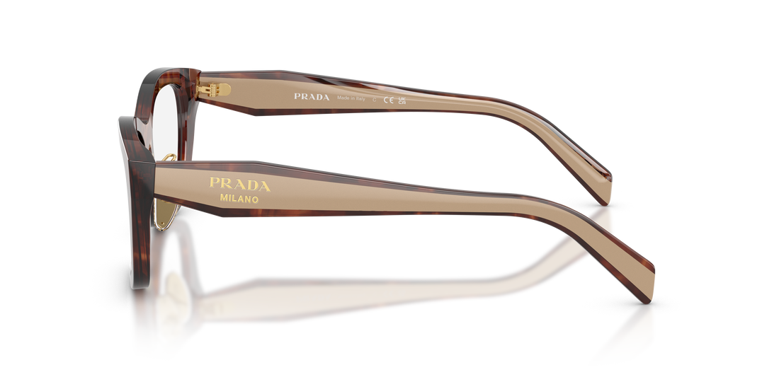 Gafas graduadas prada pr d11vd 00k1o1 marron irregular femenino talla 53mm - Vista de detalle