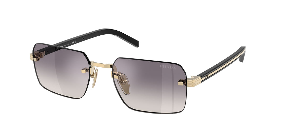 Gafas de sol prada pr d55s zvn60w dorado rectangular masculino talla 55mm - Vista principal