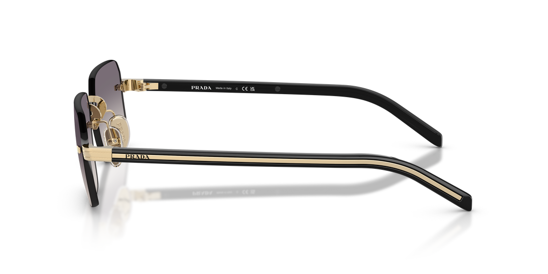 Gafas de sol prada pr d55s zvn60w dorado rectangular masculino talla 55mm - Vista de detalle