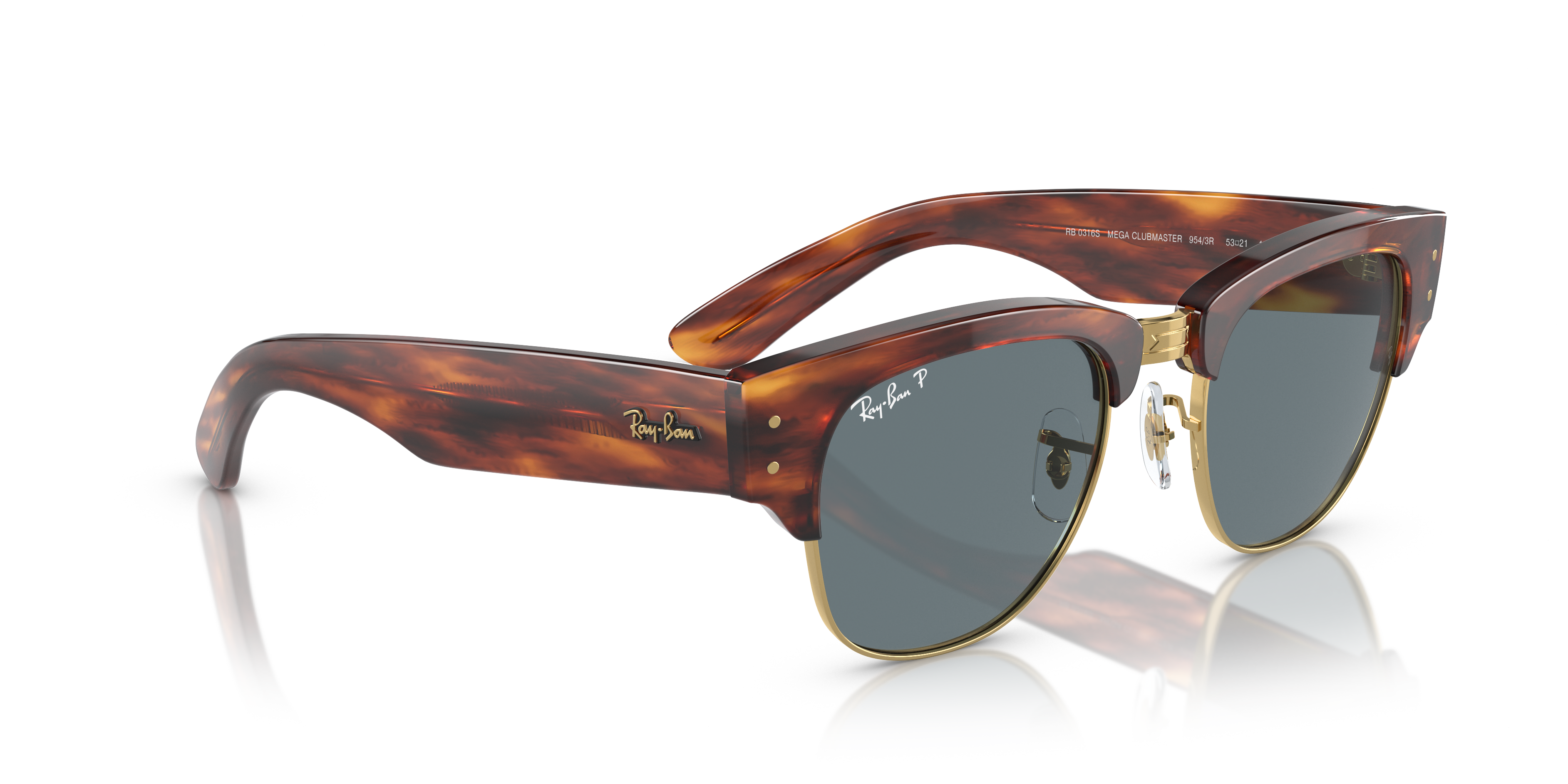 RAY-BAN RB0316S MEGA CLUBMASTER 954/3R 53 - 12