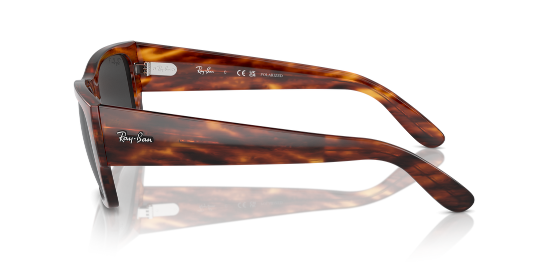 Óculos de sol ray-ban rb0947s carlos 954/48 marron rectangular unisex tamanho 56mm - Vista de detalhe