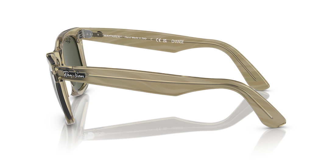 Lunettes de soleil ray-ban rb2140 wayfarer 138731 gris square unisexe taille 50mm - Vue détaillée