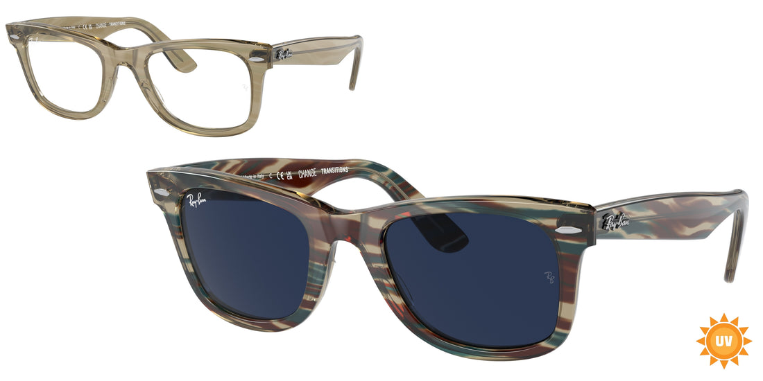 Lunettes de soleil ray-ban rb2140 wayfarer 1387gg gris square unisexe taille 50mm - Vue principale