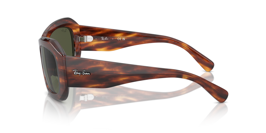 Lunettes de soleil ray-ban rb2212 beate 954/31 marron pillow unisex taille 56mm - Vue détaillée