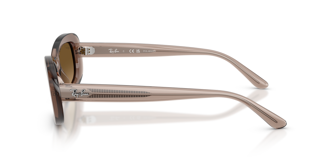Lunettes de soleil ray-ban rb2221 6827m2 marron oval femenino taille 53mm - Vue détaillée