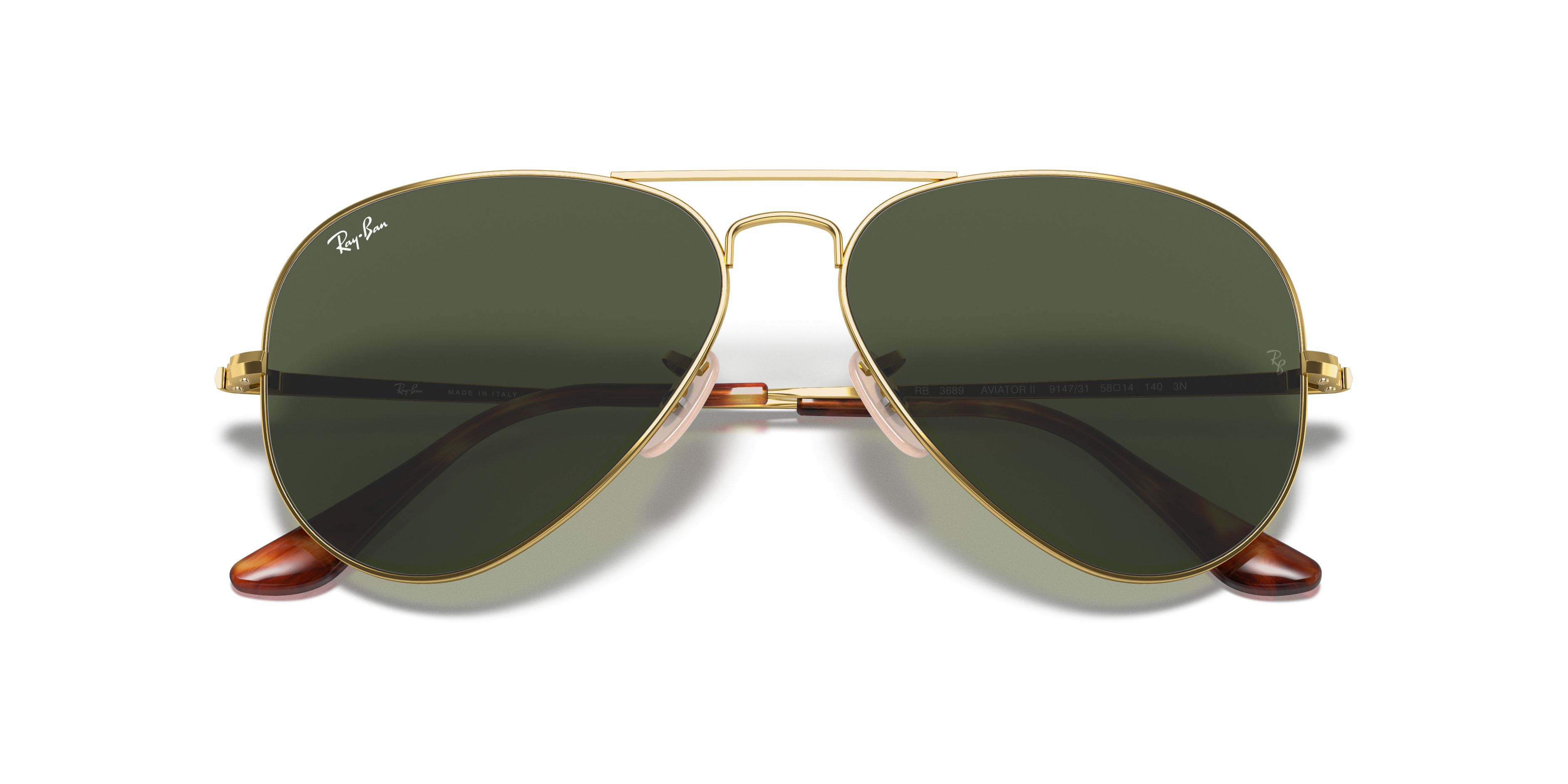 RAY-BAN RB3689 AVIATOR METAL II 914731 62