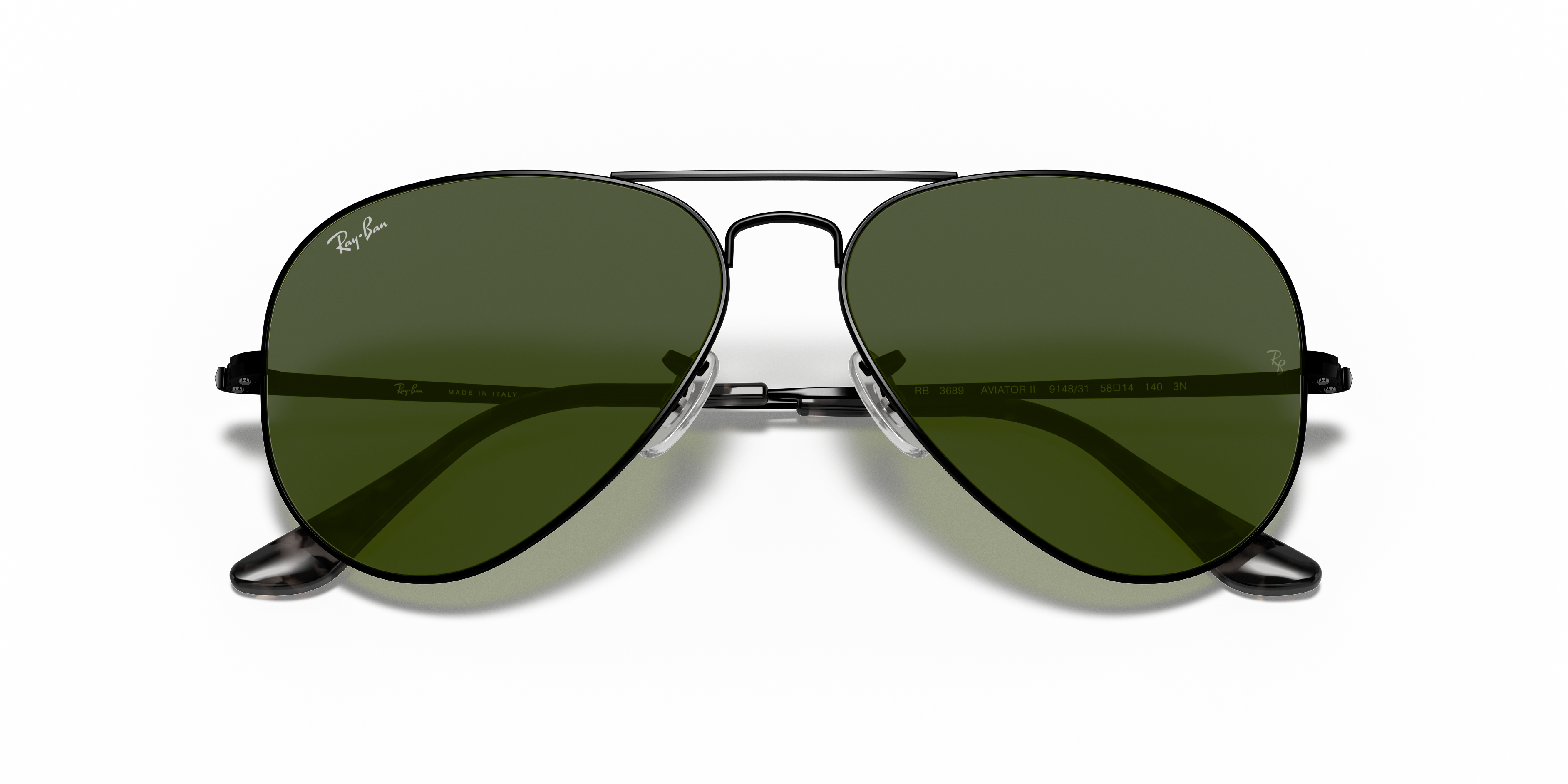 RAY-BAN RB3689 AVIATOR METAL II 914831 58