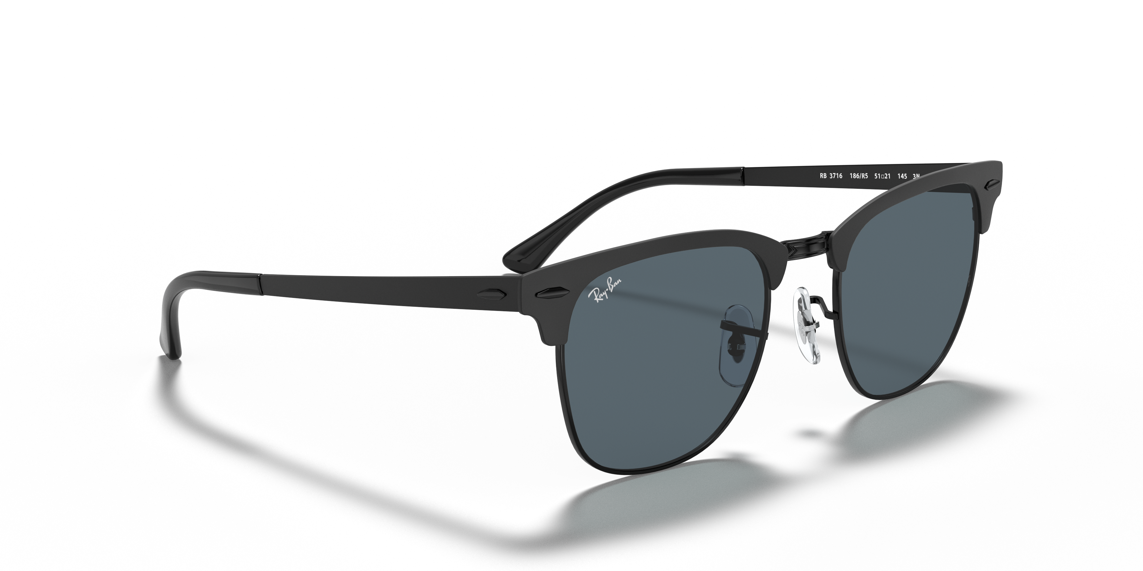 RAY-BAN RB3716 CLUBMASTER METAL 186/R5 51