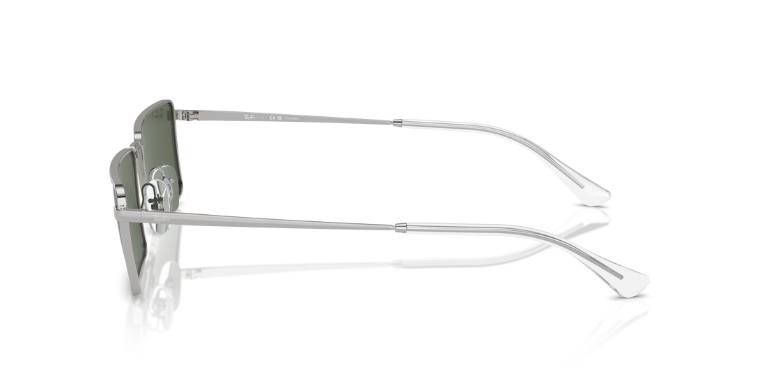 Óculos de sol ray-ban rb3741 emy 003/9a plateado rectangular unisex tamanho 56mm - Vista de detalhe