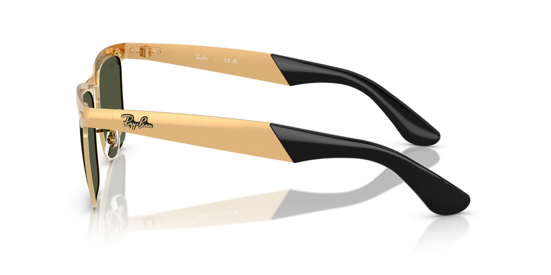 Óculos de sol ray-ban rb3875 wayfarer deluxe 927633 oro square unisex tamanho 53mm - Vista de detalhe