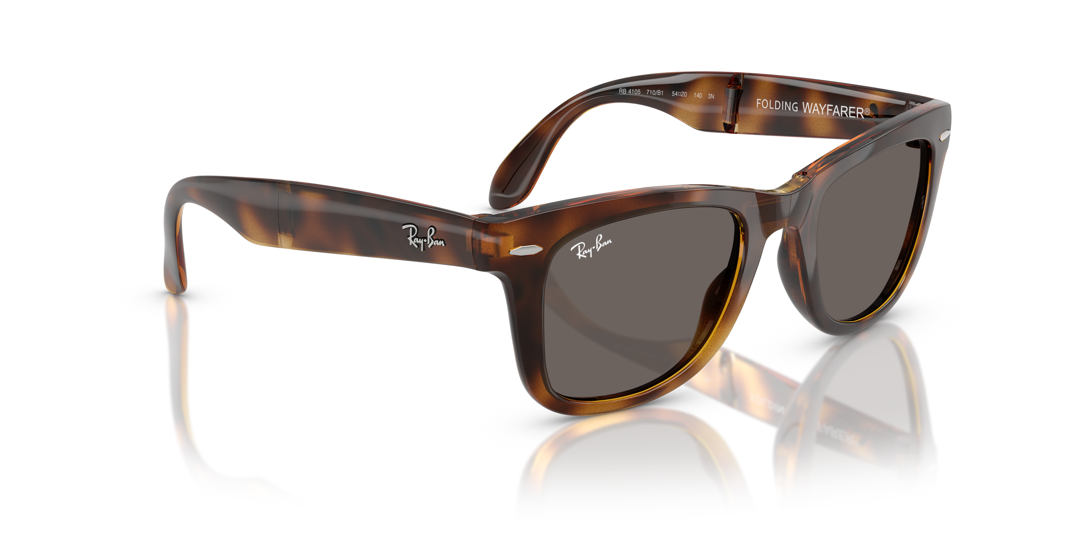 RAY-BAN RB4105 FOLDING WAYFARER 710/B1 50