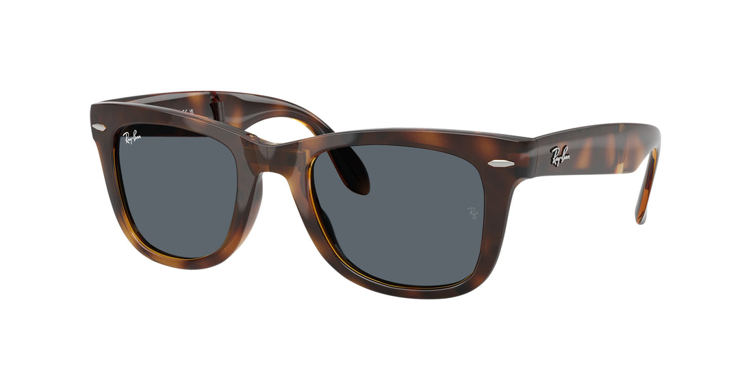 Occhiali da sole ray-ban rb4105 folding wayfarer 710/r5 havana square masculina taglia 50mm - Vista principale