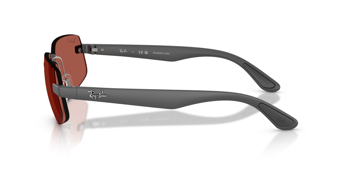 Lunettes de soleil ray-ban rb4475ch 60171b gris irregular unisex taille 60mm - Vue détaillée