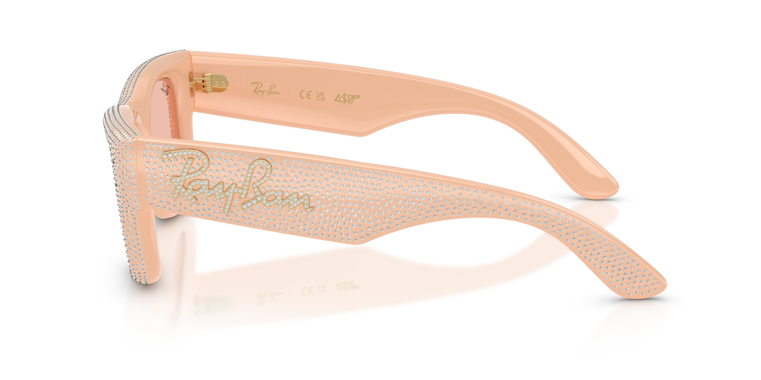 Occhiali da sole ray-ban rb4940bp wayfarer puffer 688984 beige square unisex taglia 47mm - Vista dettagliata