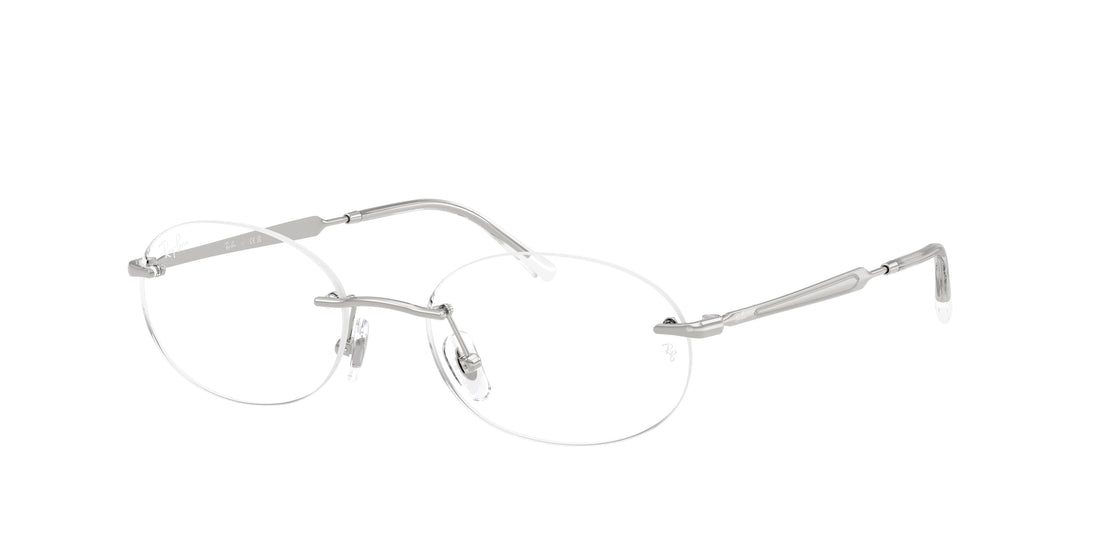 Prescription glasses ray-ban rx3767v 2501 plateado oval unisex size 50mm - Main view