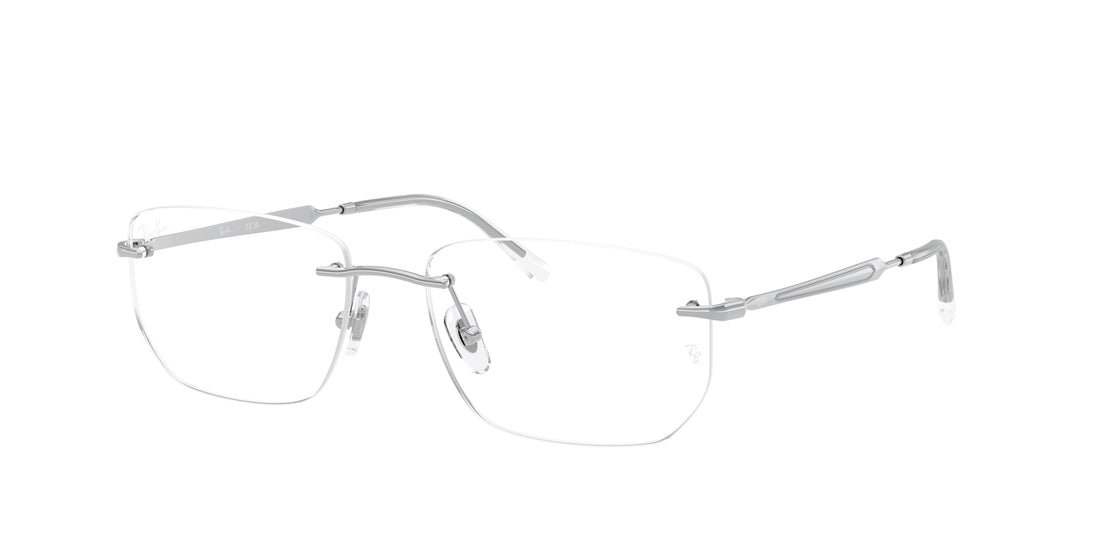 Prescription glasses ray-ban rx3768v 2501 plateado irregular unisex size 56mm - Main view