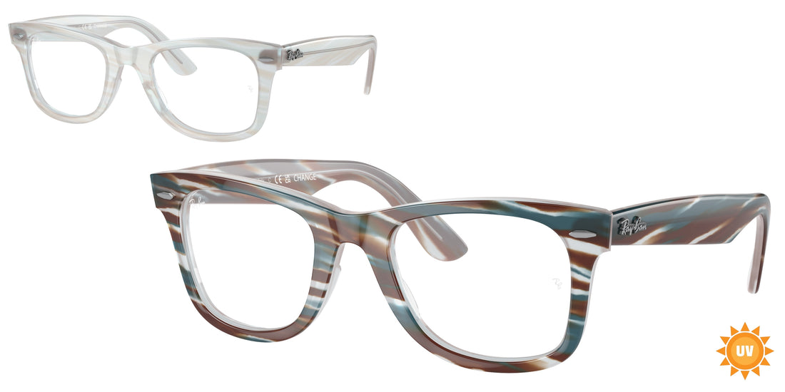 Occhiali da vista ray-ban rx4340v wayfarer ease 8382 azul claro unisex taglia 50mm - Vista principale
