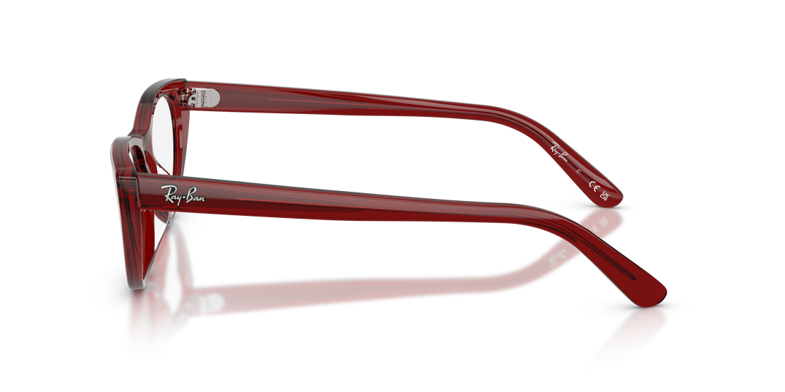 Brillen ray-ban rx5449d 8464 rojo square femenino größe 54mm - Detailansicht