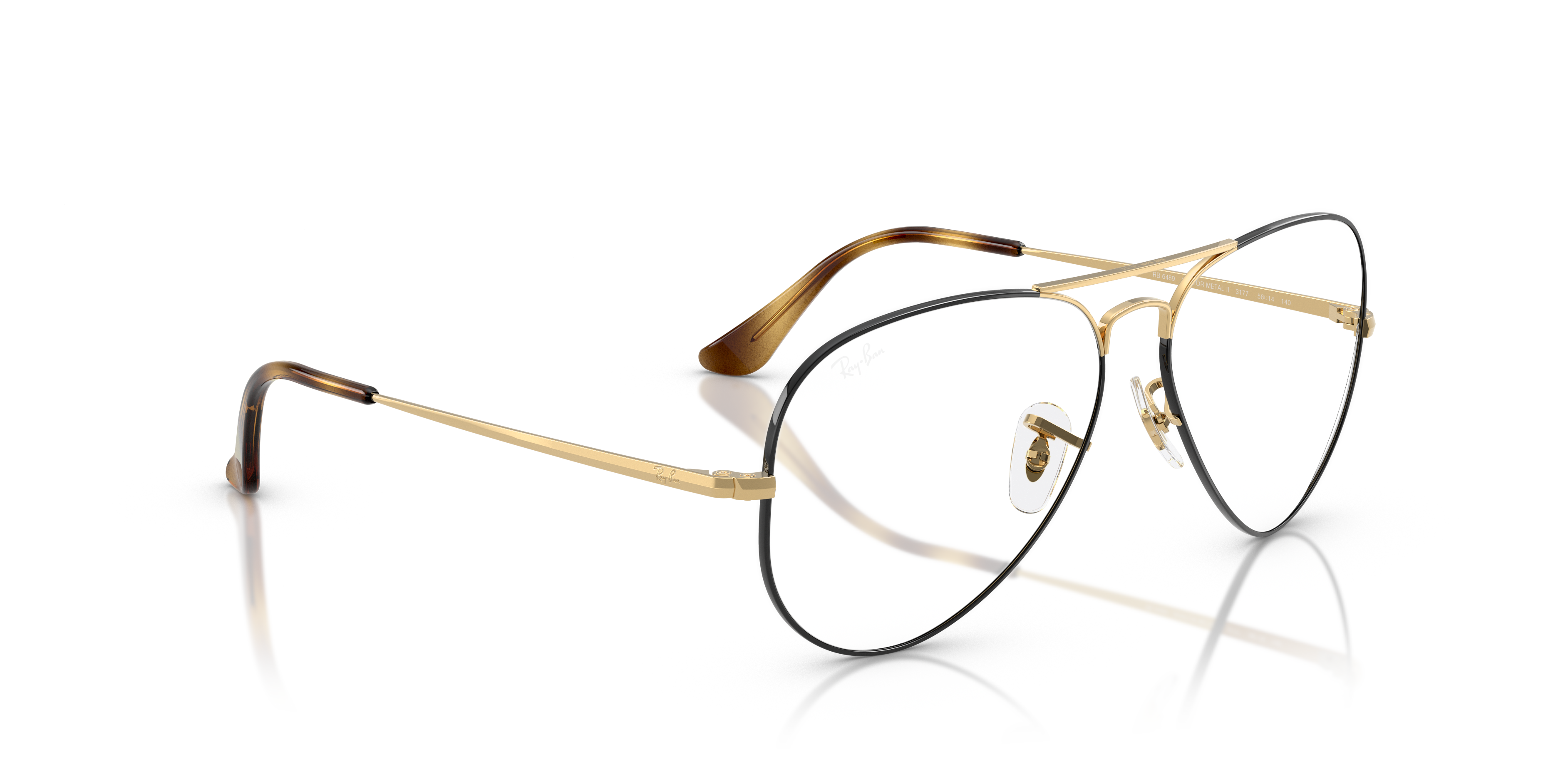 RAY-BAN RX6489 AVIATOR 3177 55