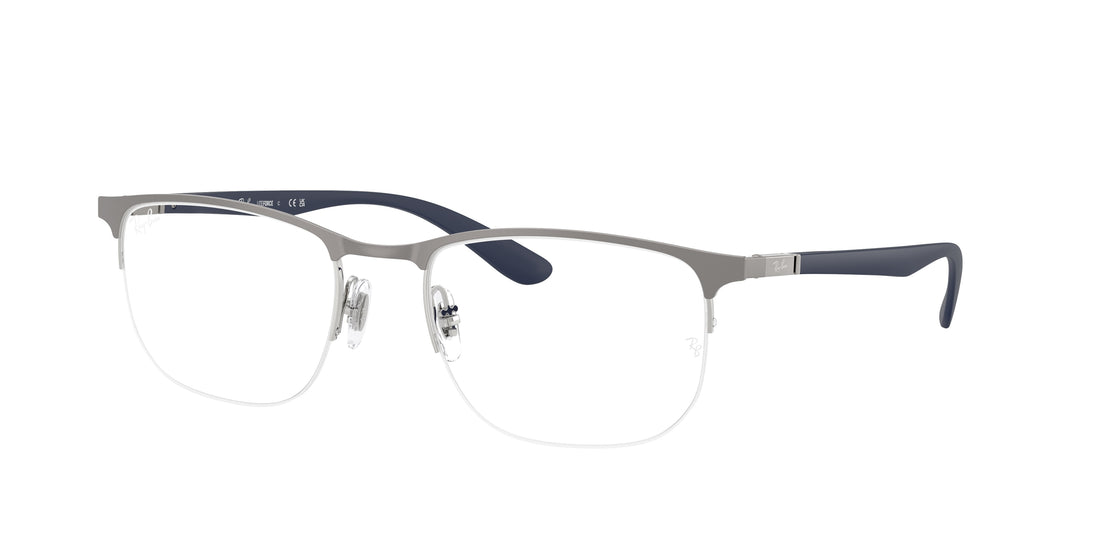 Óculos graduados ray-ban rx6513 2620 gunmetal irregular unisex tamanho 55mm - Vista principal