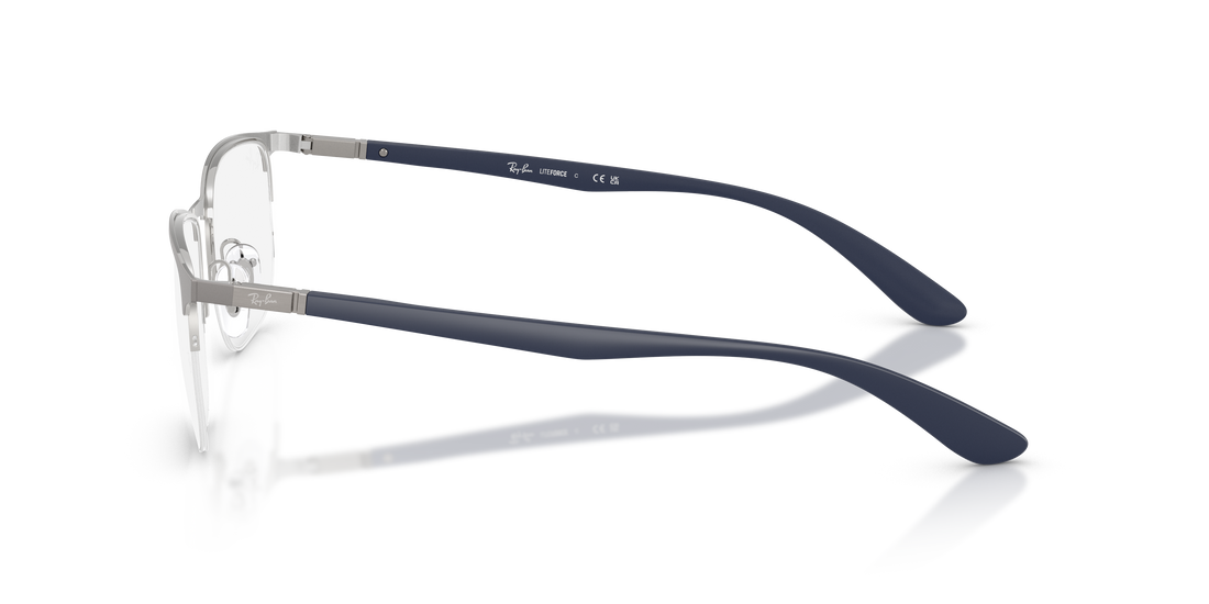 Óculos graduados ray-ban rx6513 2620 gunmetal irregular unisex tamanho 55mm - Vista de detalhe