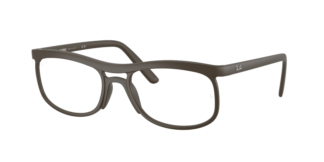 Prescription glasses ray-ban rx7254 8063 marron pillow unisex size 56mm - Main view