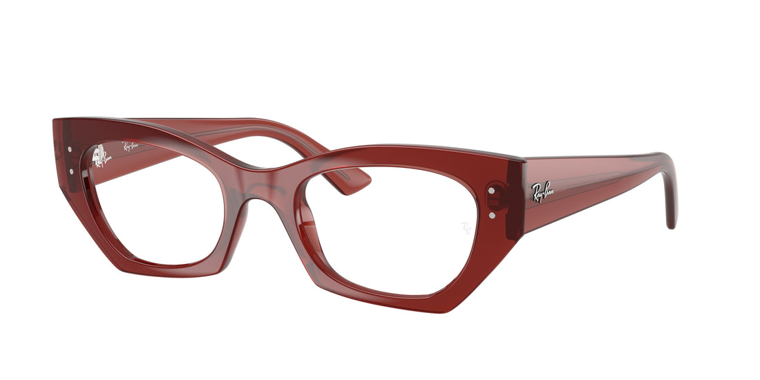 Prescription glasses ray-ban rx7330 zena 8436 marron irregular unisex size 52mm - Main view