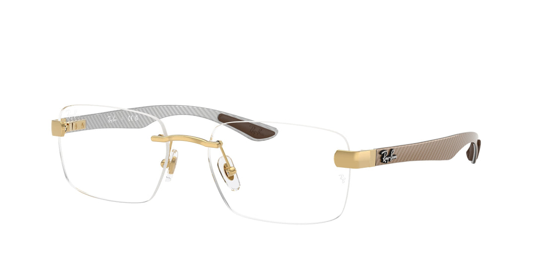 Occhiali da vista ray-ban rx8423 2500 dorado square unisex taglia 56mm - Vista principale