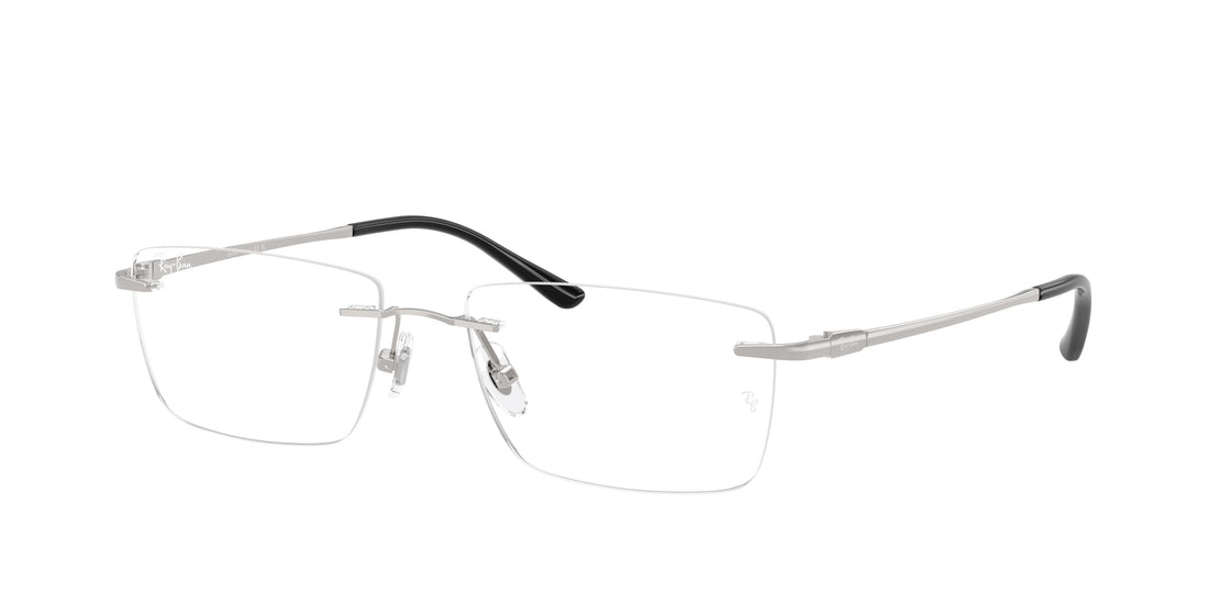 Prescription glasses ray-ban rx8781d 1002 plateado rectangular unisex size 56mm - Main view