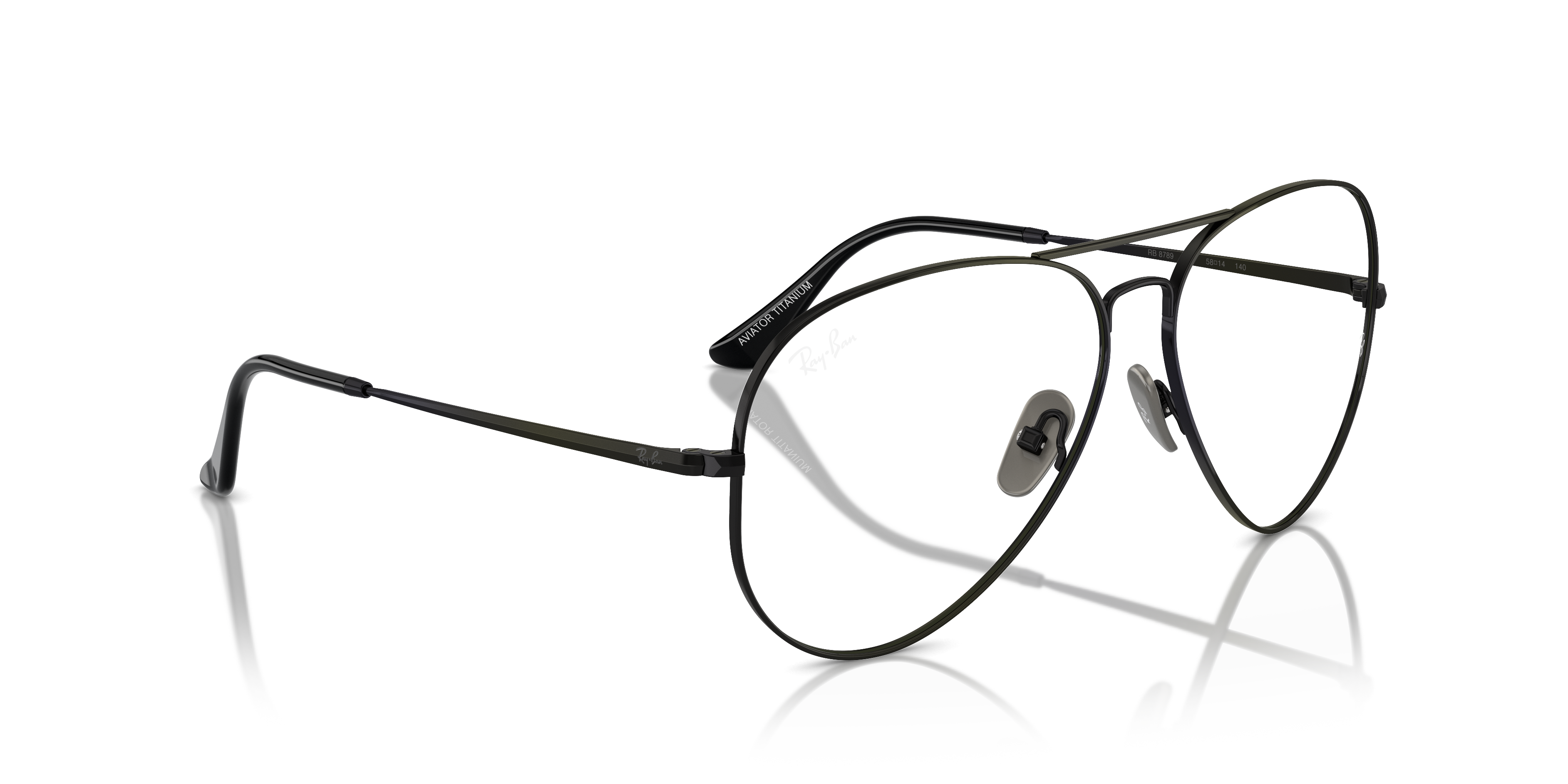 RAY-BAN RX8789 AVIATOR TITANIUM 1244 58 - 8