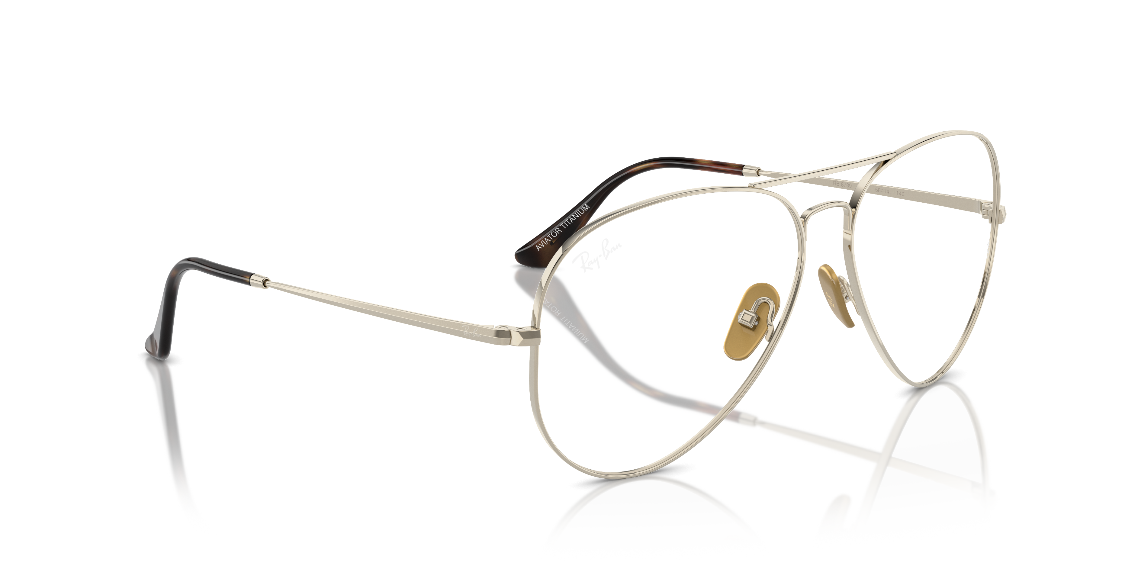 RAY-BAN RX8789 AVIATOR TITANIUM 1246 58