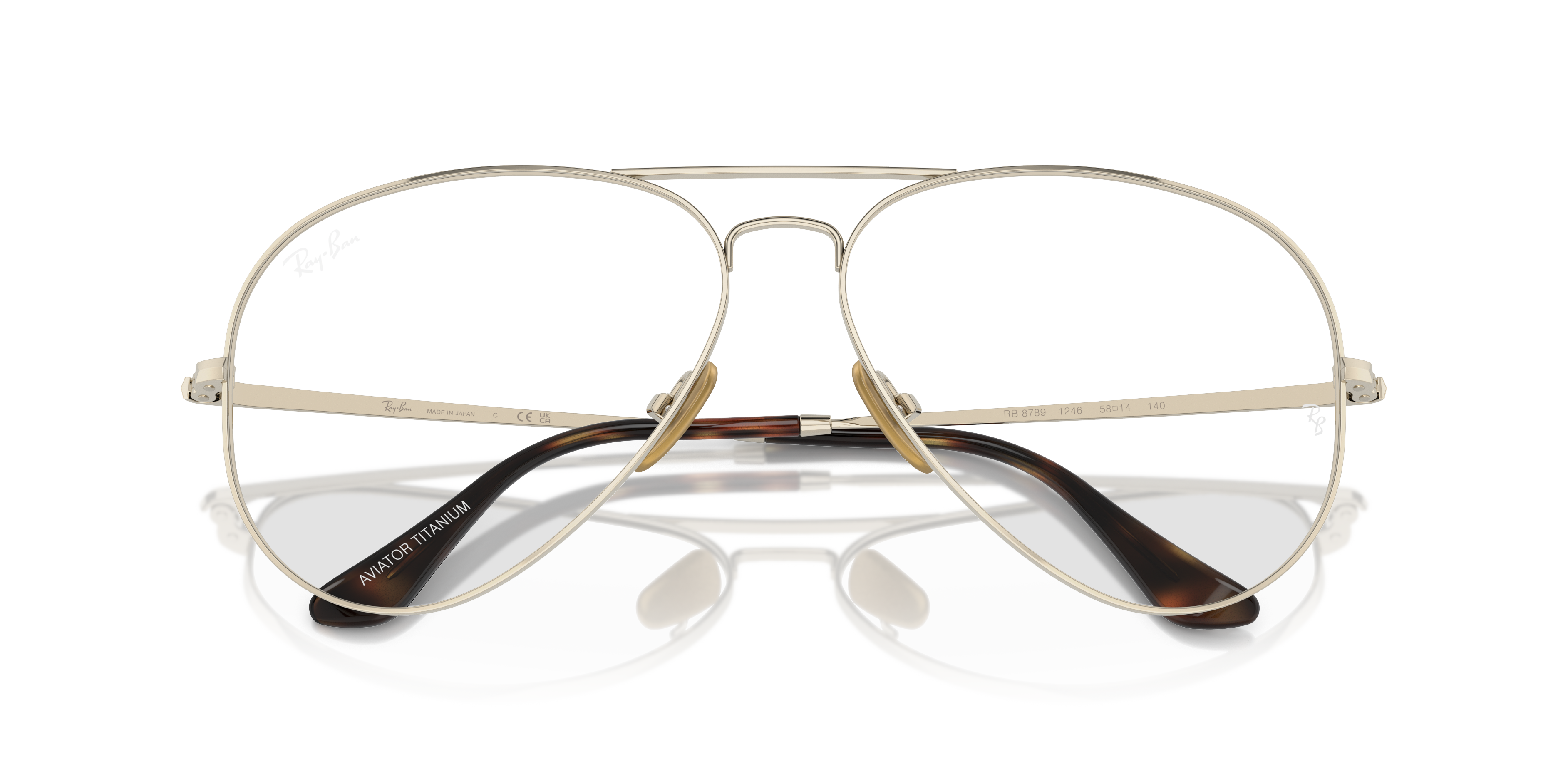 RAY-BAN RX8789 AVIATOR TITANIUM 1246 58