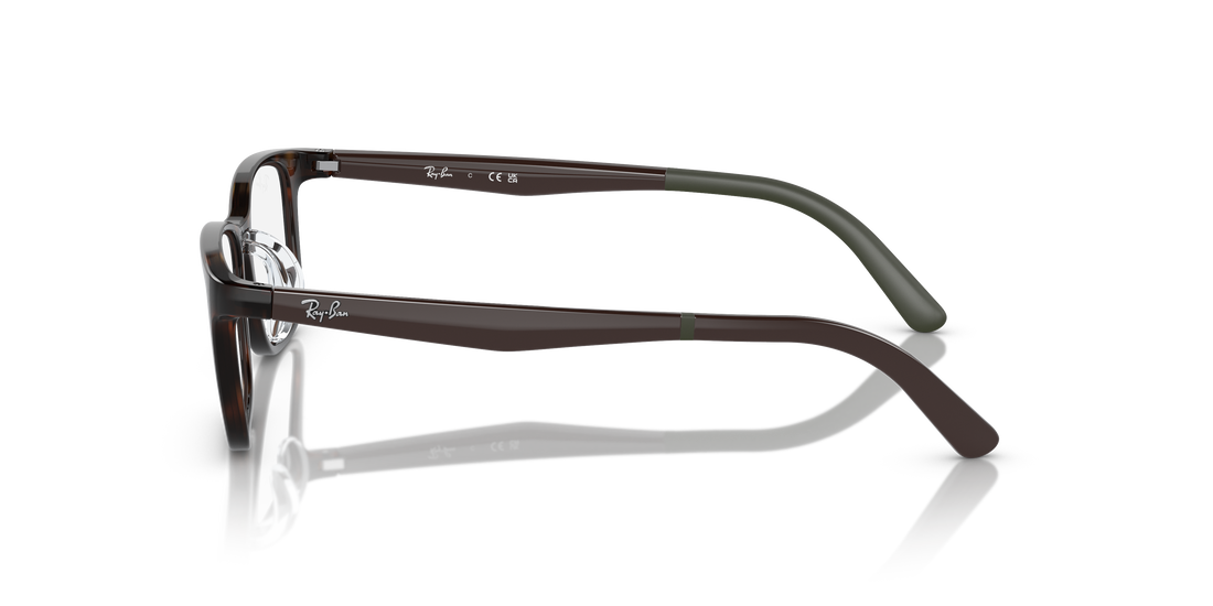 Brillen ray-ban junior ry1626d 3863 carey rectangular infantil größe 47mm - Detailansicht
