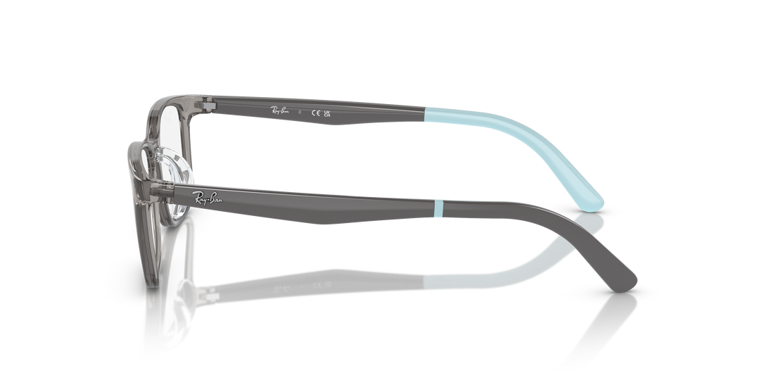 Brillen ray-ban junior ry1626d 3908 gris rectangular infantil größe 47mm - Detailansicht