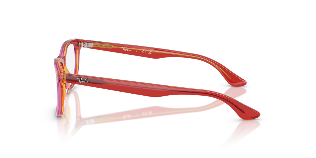 Brillen ray-ban junior ry1642 3998 rojo pillow infantil größe 46mm - Detailansicht