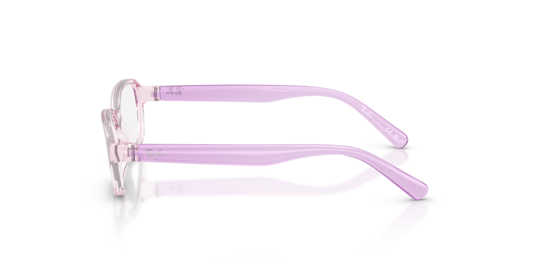 Óculos graduados ray-ban junior ry1904 7534 rosa pillow infantil tamanho 46mm - Vista de detalhe