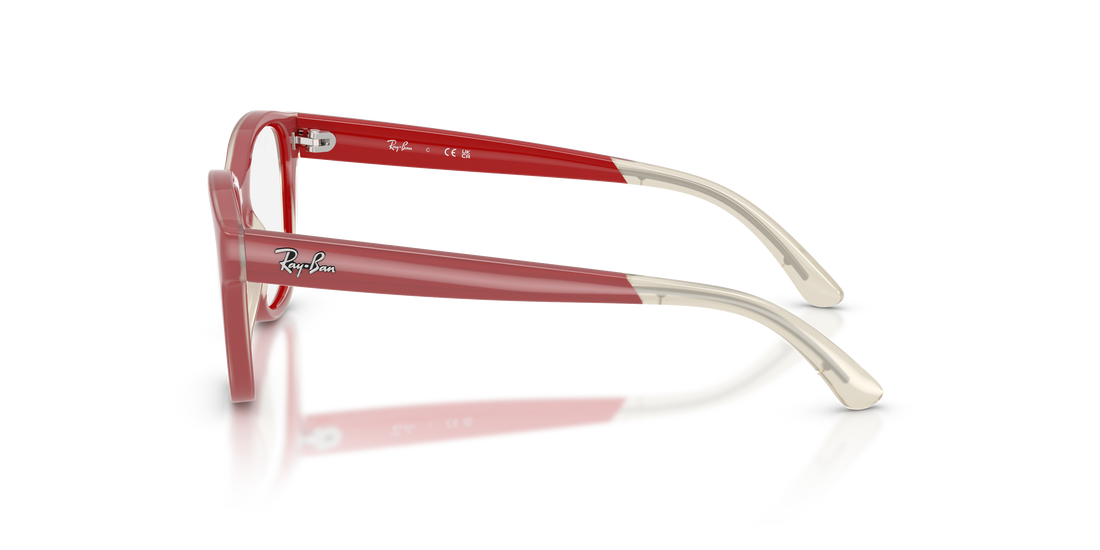 Brillen ray-ban junior ry1950 7204 rojo square infantil größe 44mm - Detailansicht