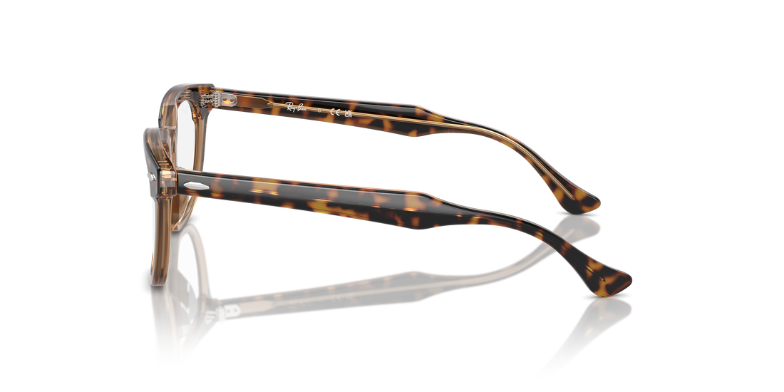 Brillen ray-ban junior ry9098v 3958 marron square unisex größe 43mm - Detailansicht