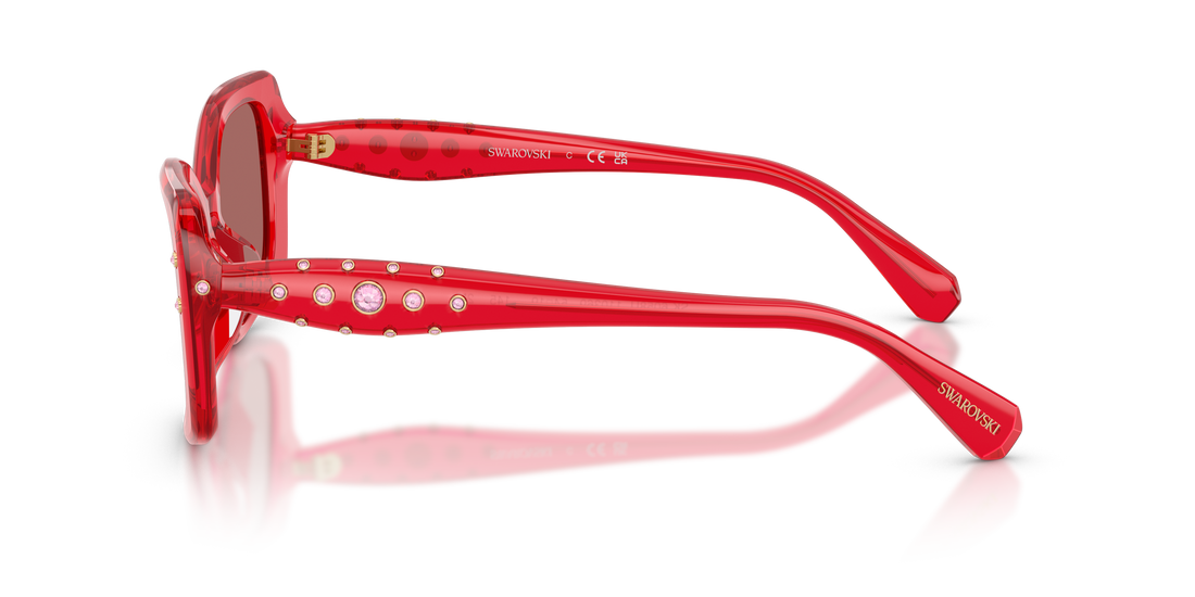Occhiali da sole swarovski sk6058u 110369 rojo pillow femenino taglia 54mm - Vista dettagliata