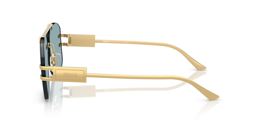 Occhiali da sole versace ve2275 100280 oro irregular masculino taglia 60mm - Vista dettagliata
