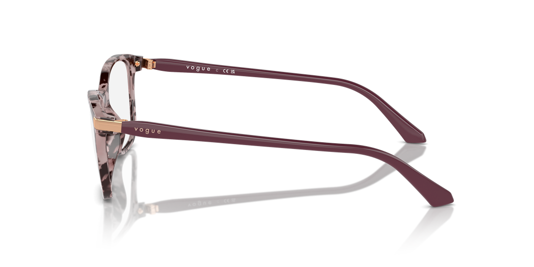 Óculos graduados vogue eyewear vo5378 3150 havana pillow femenina tamanho 53mm - Vista de detalhe