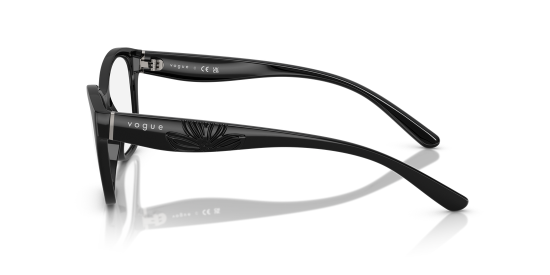 Gafas graduadas vogue eyewear vo5628 w44 negro irregular femenino talla 51mm - Vista de detalle